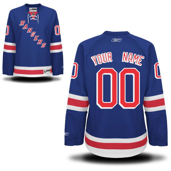 Reebok New York Rangers Women Premier Home Custom NHL Jersey - Blue->->Custom Jersey